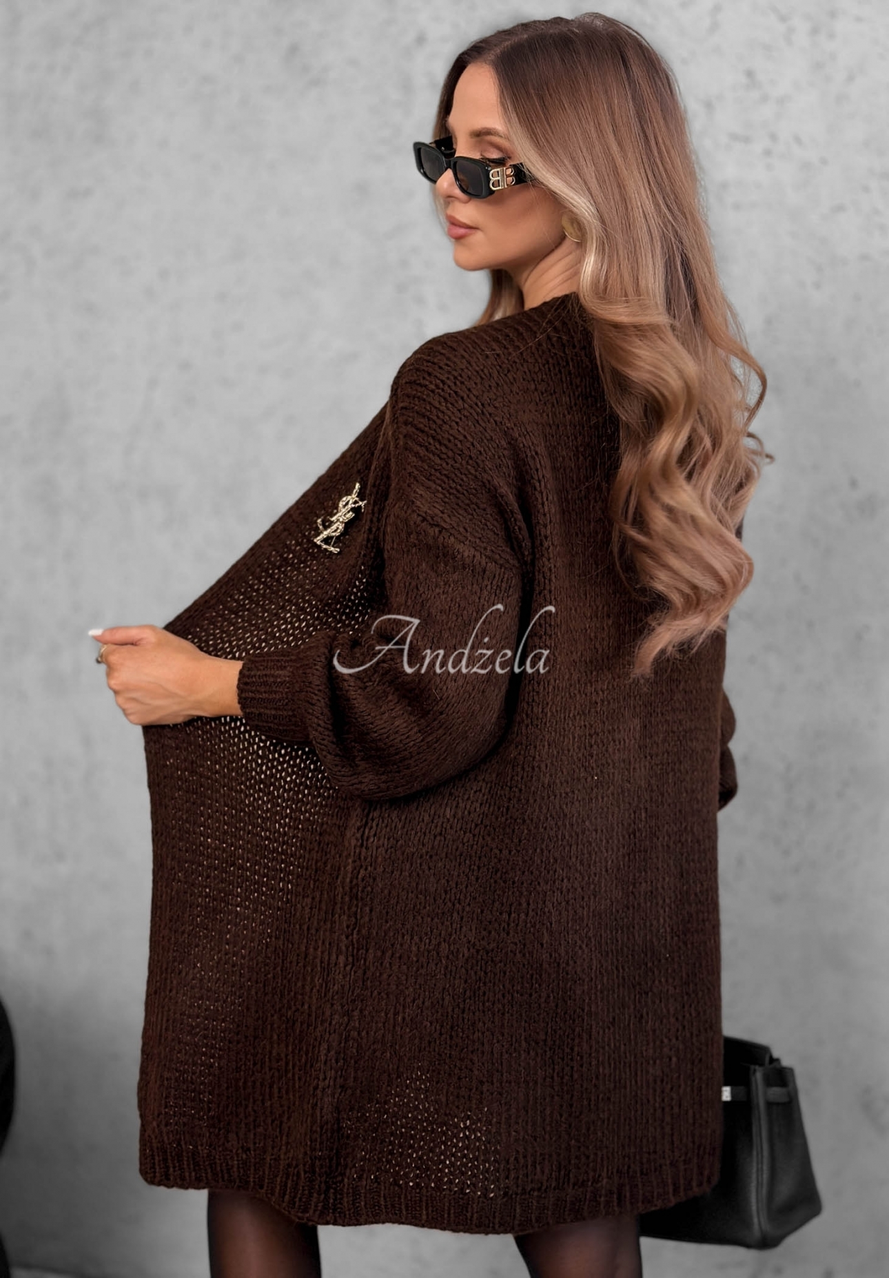 Cardigan lung tricotat Bueno
