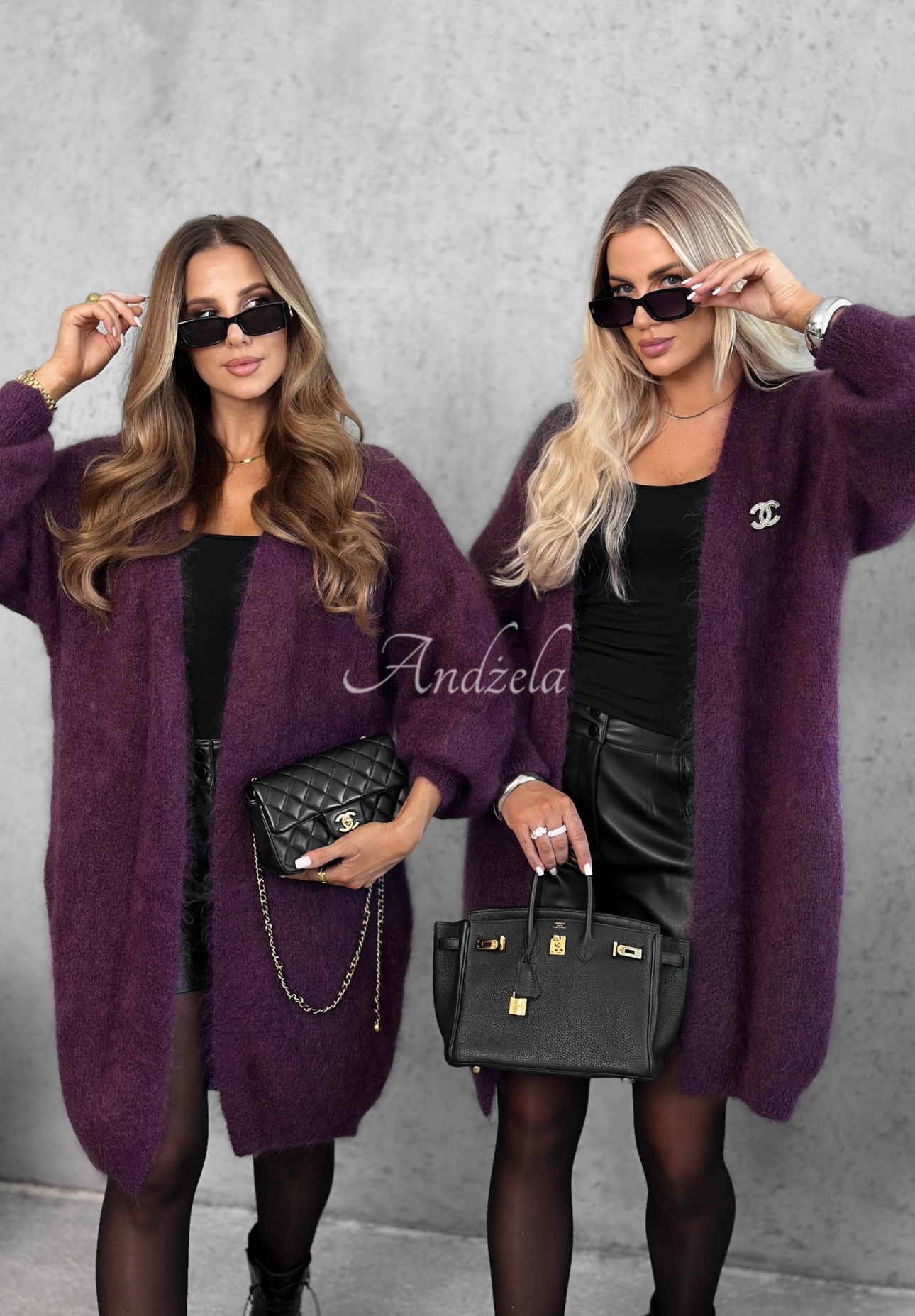 Cardigan lung din mohair Honey Weather