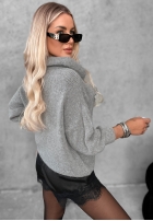 Miękki Pulover oversize z golfem Lovely Cute roșu