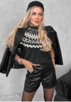 Pulover z krótkimi rękawkami cu modele Mine October ecru