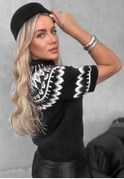 Pulover z krótkimi rękawkami cu modele Mine October ecru