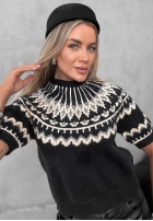 Pulover z krótkimi rękawkami cu modele Mine October ecru