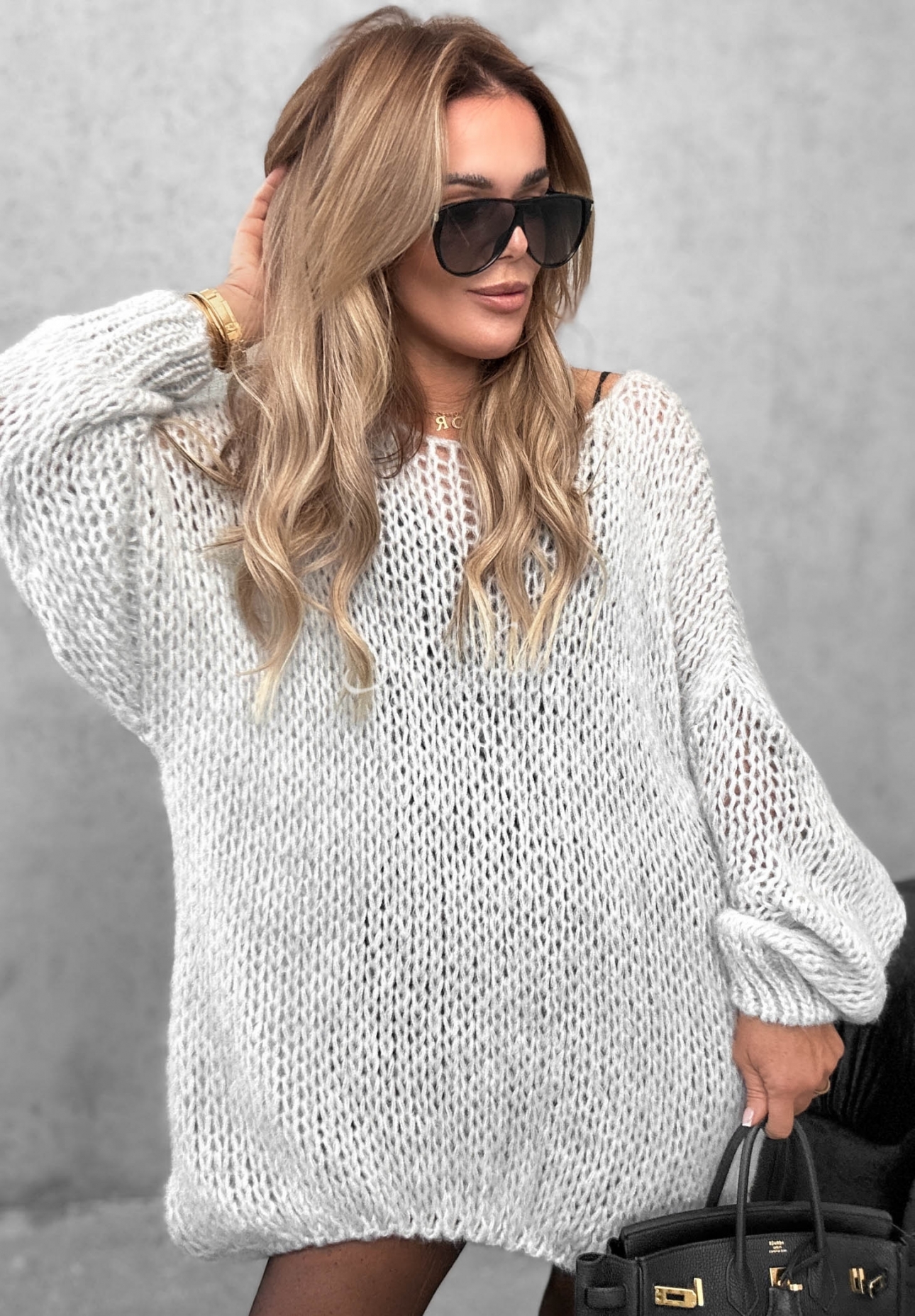 Pulover moale oversize cu lână și vâscoză Sugar Babe