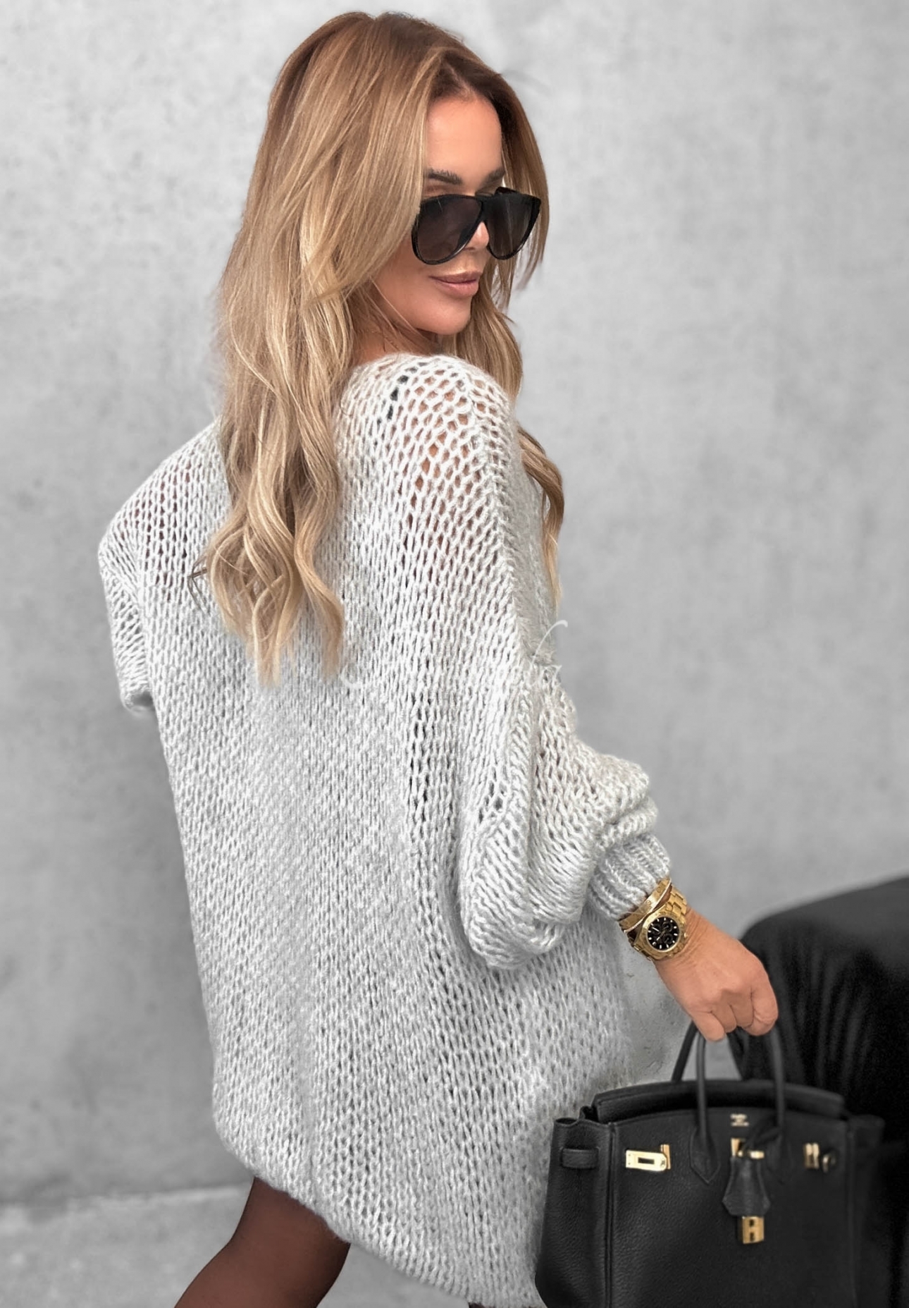 Pulover moale oversize cu lână și vâscoză Sugar Babe