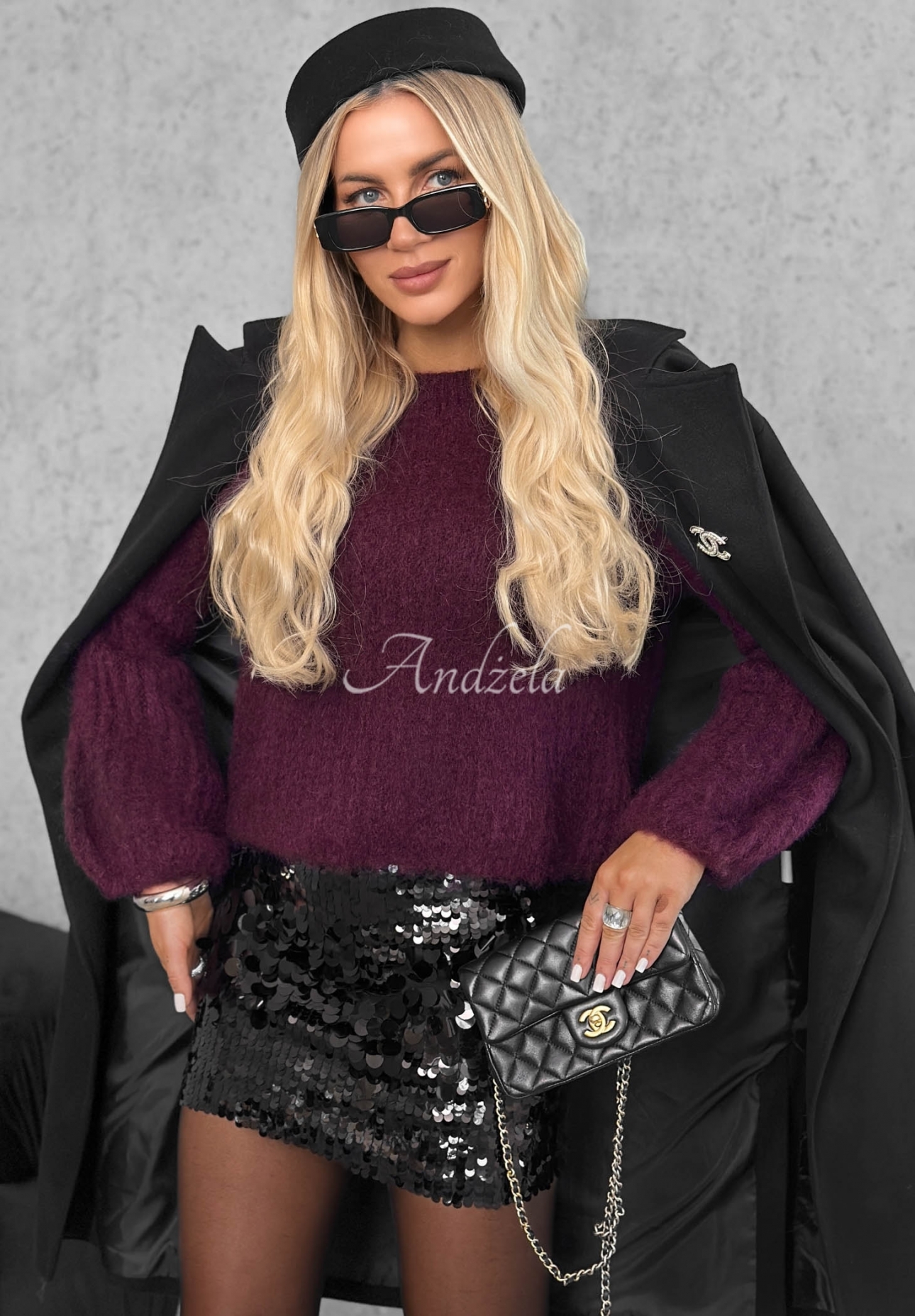 Pulover din mohair cu mâneci largi Better Than That