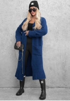 Cardigan lung oversize cu buzunare Marbelio