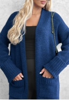 Cardigan lung oversize cu buzunare Marbelio