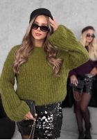 Moherowy Pulover dzwonek Cinnamon Cloud mov afină