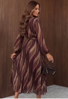Wzorzysta Rochie maxi z paskiem Quiet Romance mov afină