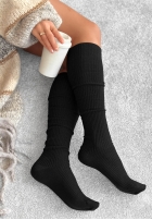 Prążkowane podkolanówki z wełną merino Pretty Legs mokka