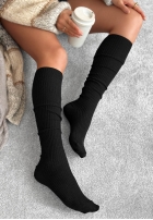 Prążkowane podkolanówki z wełną merino Pretty Legs mokka