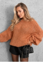 Miękki Pulover oversize Sugar Babe bej