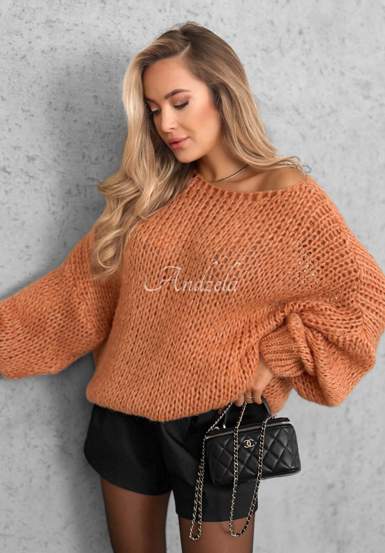 Pulover moale oversize cu lână și vâscoză Sugar Babe