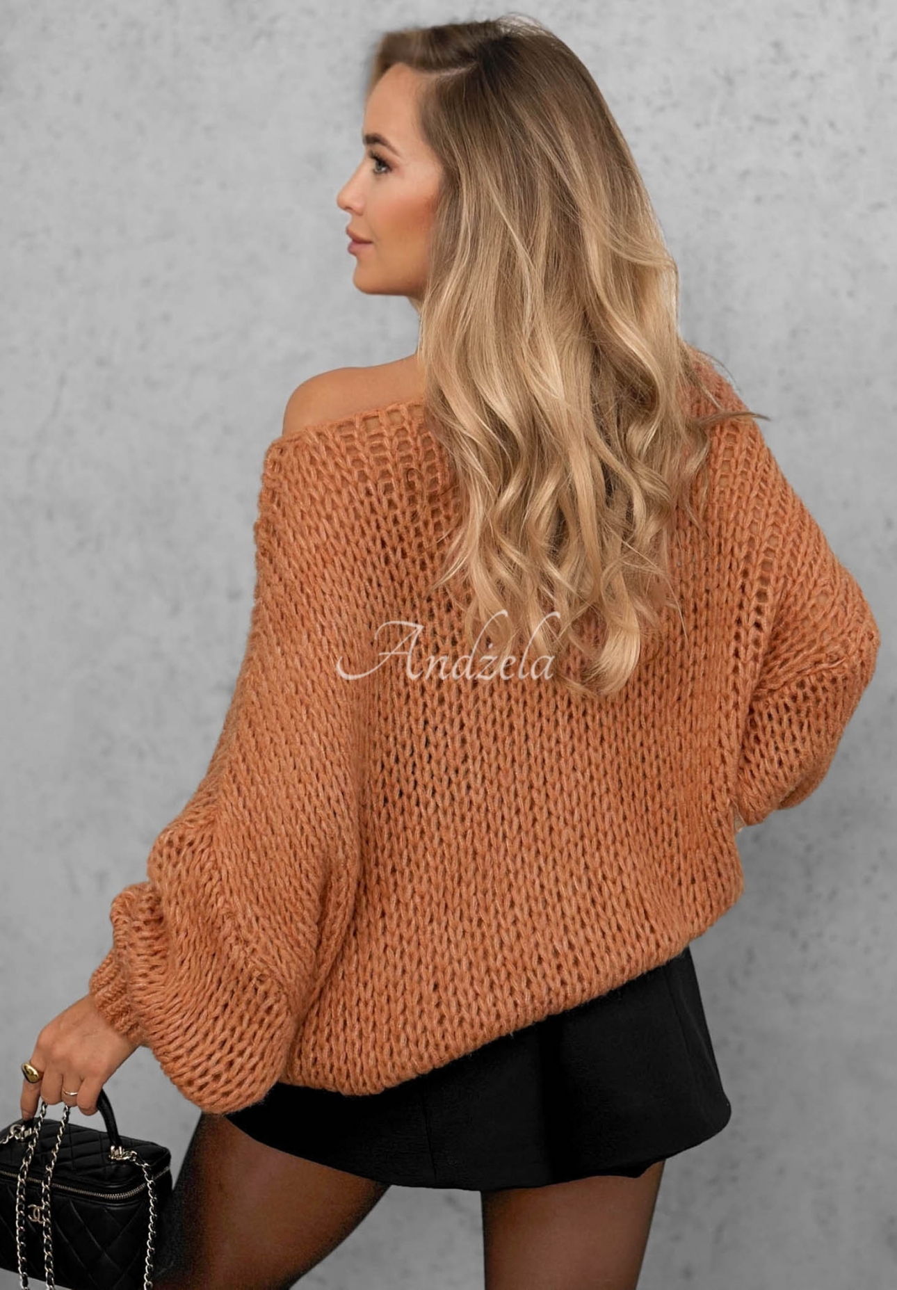 Pulover moale oversize cu lână și vâscoză Sugar Babe