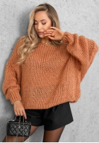 Miękki Pulover oversize Sugar Babe bej