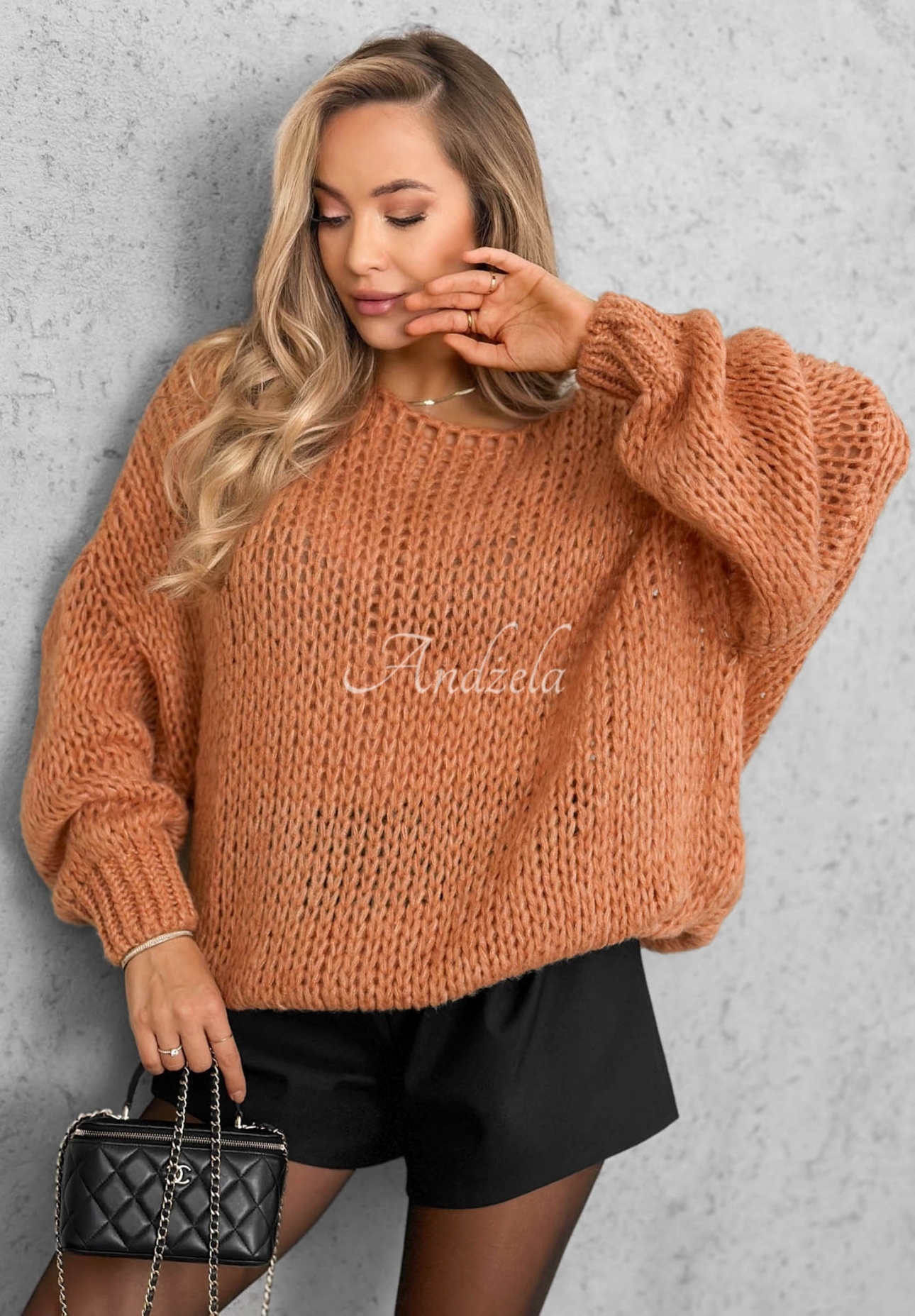 Pulover moale oversize cu lână și vâscoză Sugar Babe