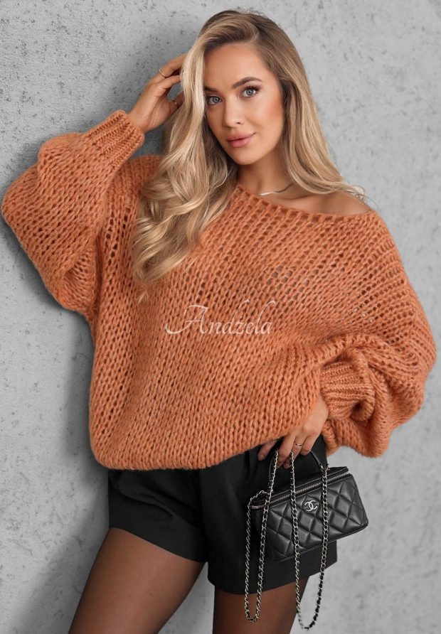 Pulover moale oversize cu l&acirc;nă și v&acirc;scoză Sugar Babe
