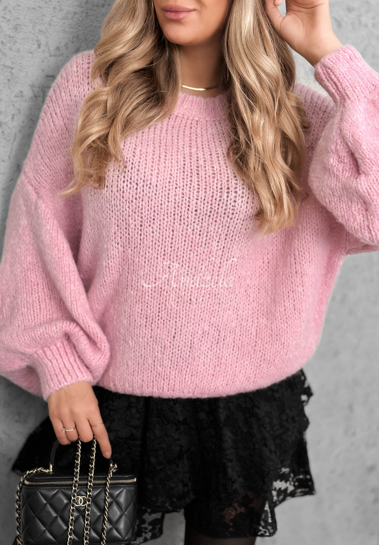 Pulover moale oversize din lână și vâscoză Cloud Babe