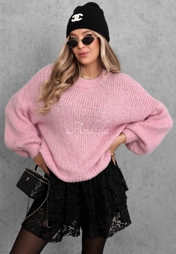 Pulover moale oversize din l&acirc;nă și v&acirc;scoză Cloud Babe
