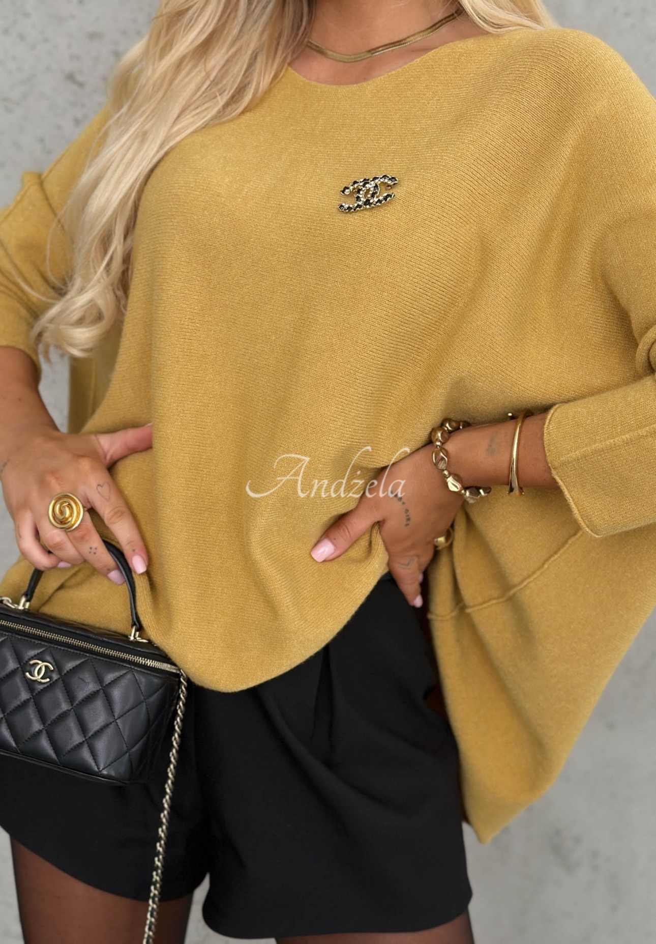Pulover oversize din viscoză Mellow Light