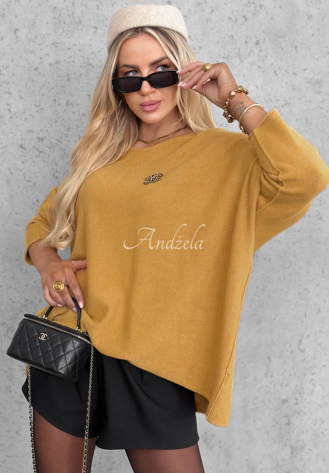 Pulover oversize din viscoză Mellow Light