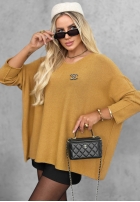 Pulover oversize Mellow Light ciocolatiu