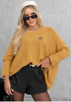 Pulover oversize Mellow Light ciocolatiu