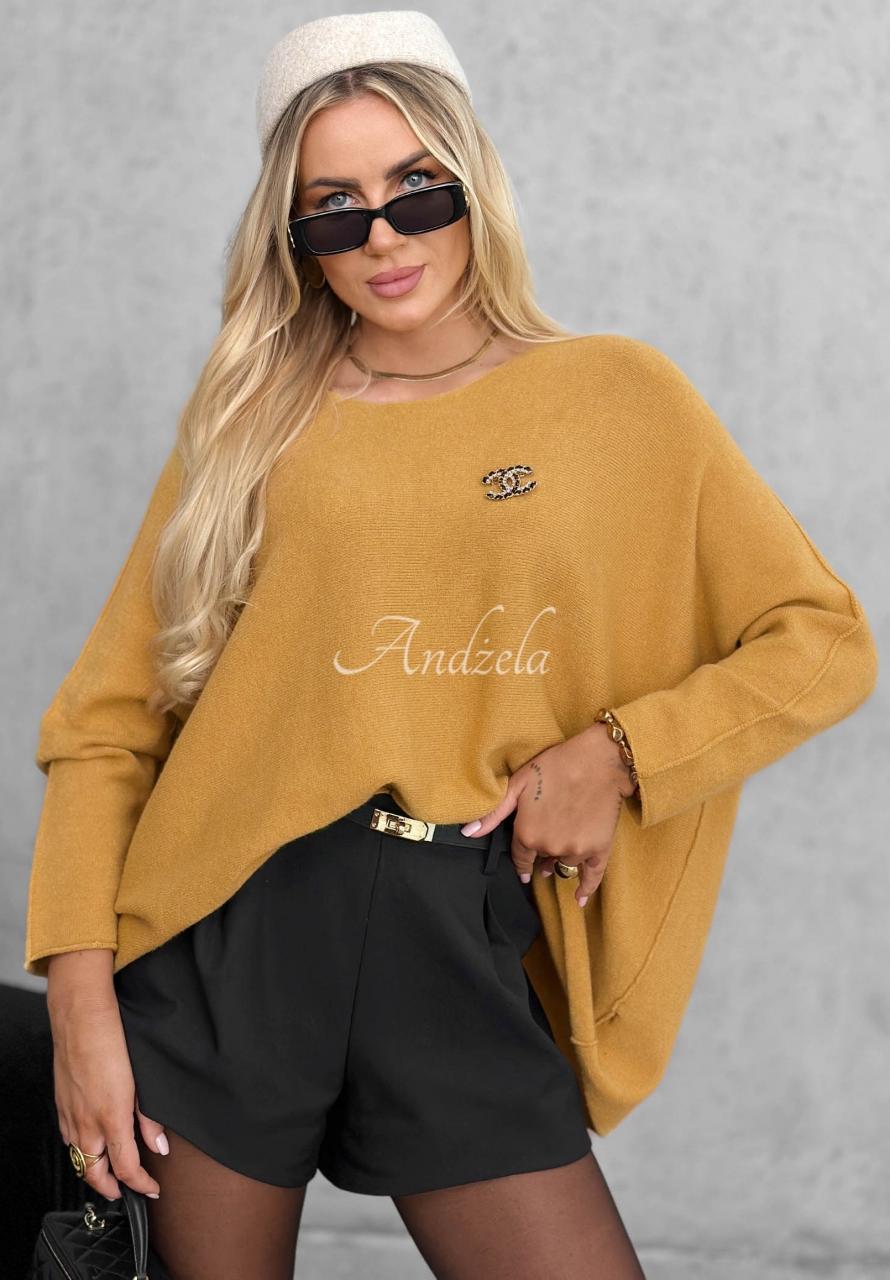 Pulover oversize din viscoză Mellow Light