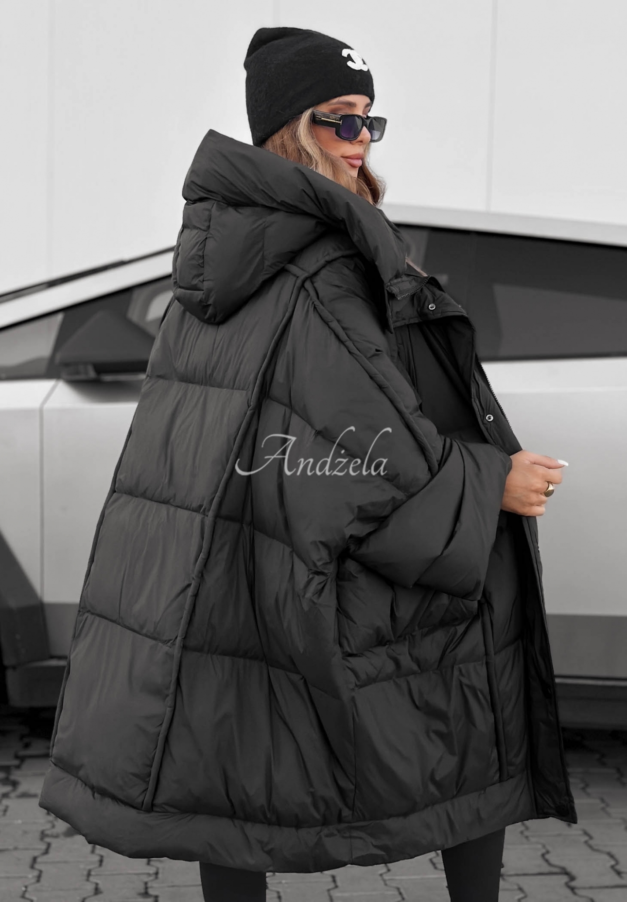 Geacă oversize din puf cu glugă Frozen Tale