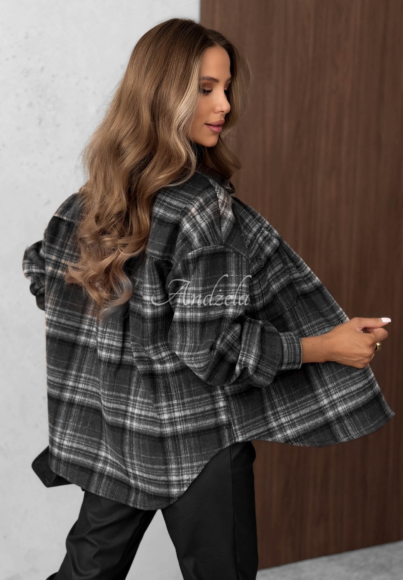 Cămașă în carouri cu lână Maple Plaid