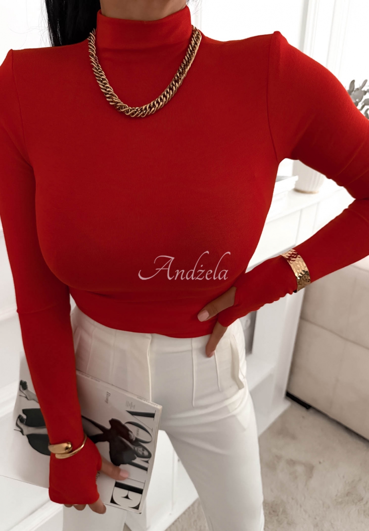 Bluză longsleeve First Of All guler scurt