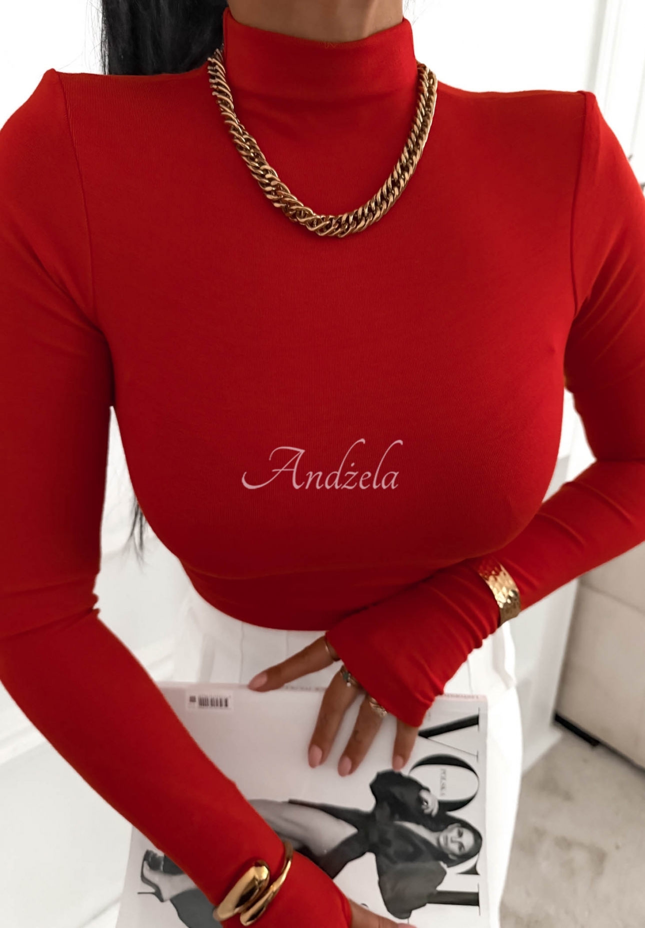 Bluză longsleeve First Of All guler scurt