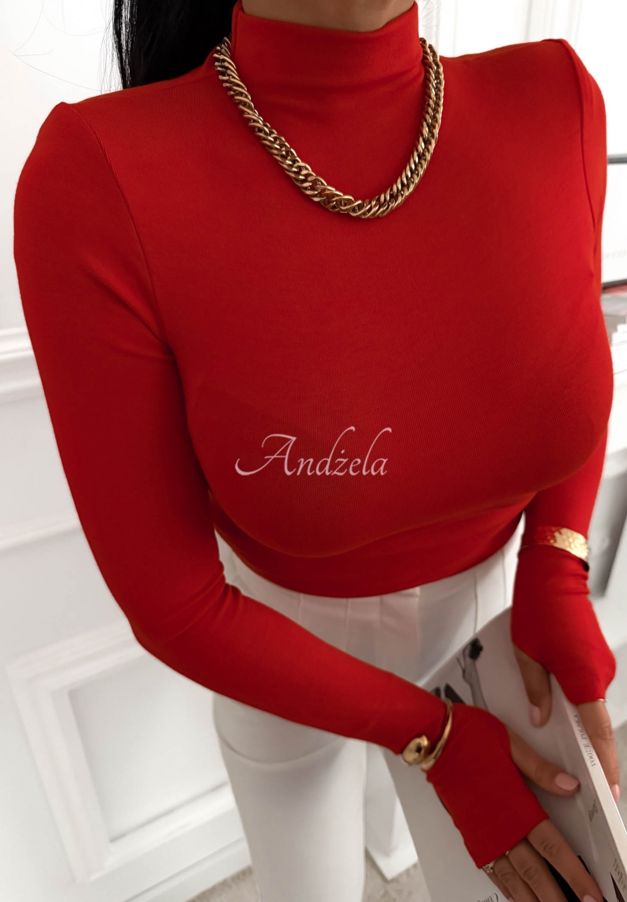 Bluză longsleeve First Of All guler scurt