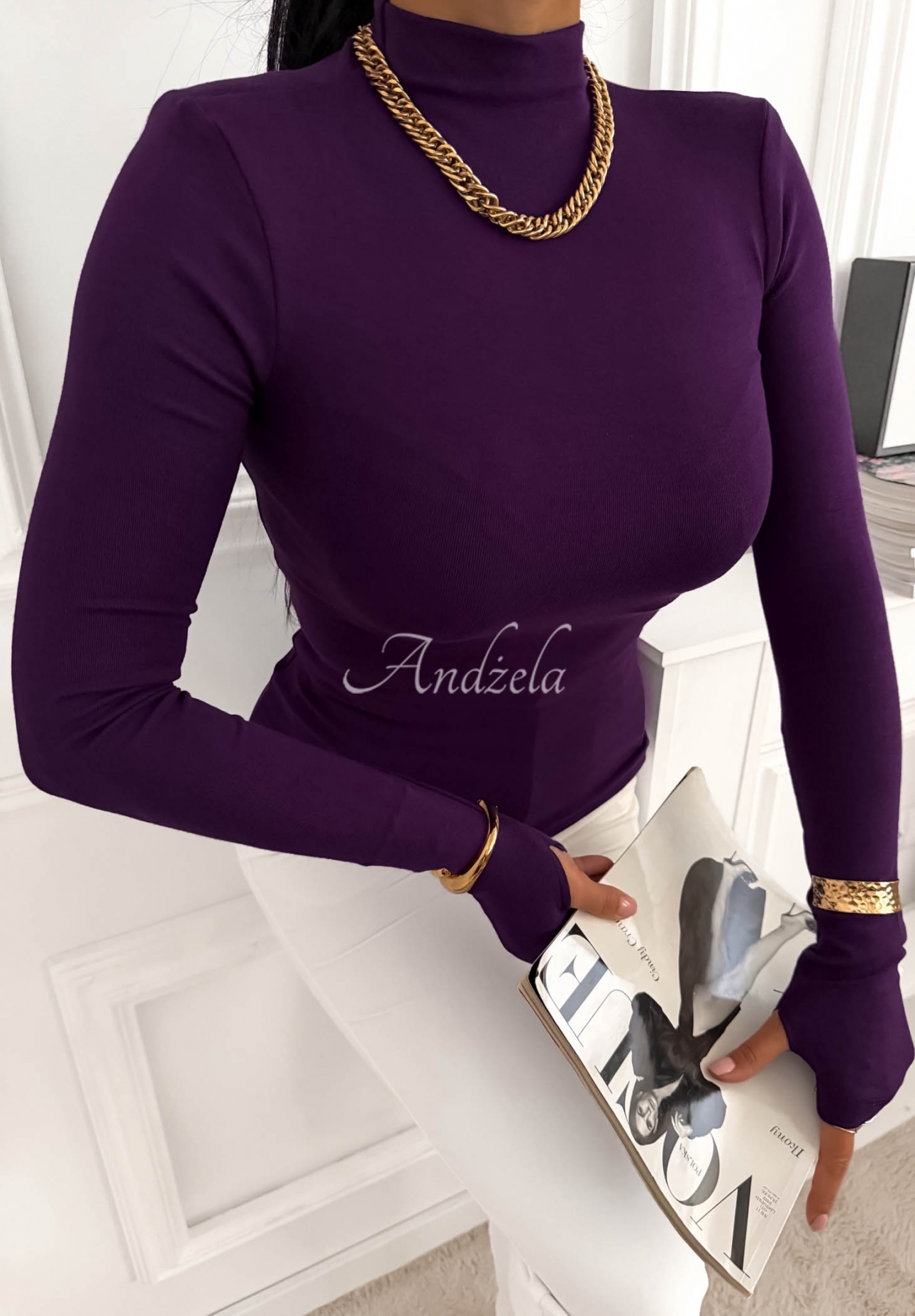 Bluză longsleeve First Of All guler scurt
