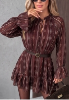 Wzorzysta Rochie mini z falbankami True Romance mov afină