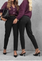 Pantaloni din denim mom fit z kryształkami Glitter Affair negre