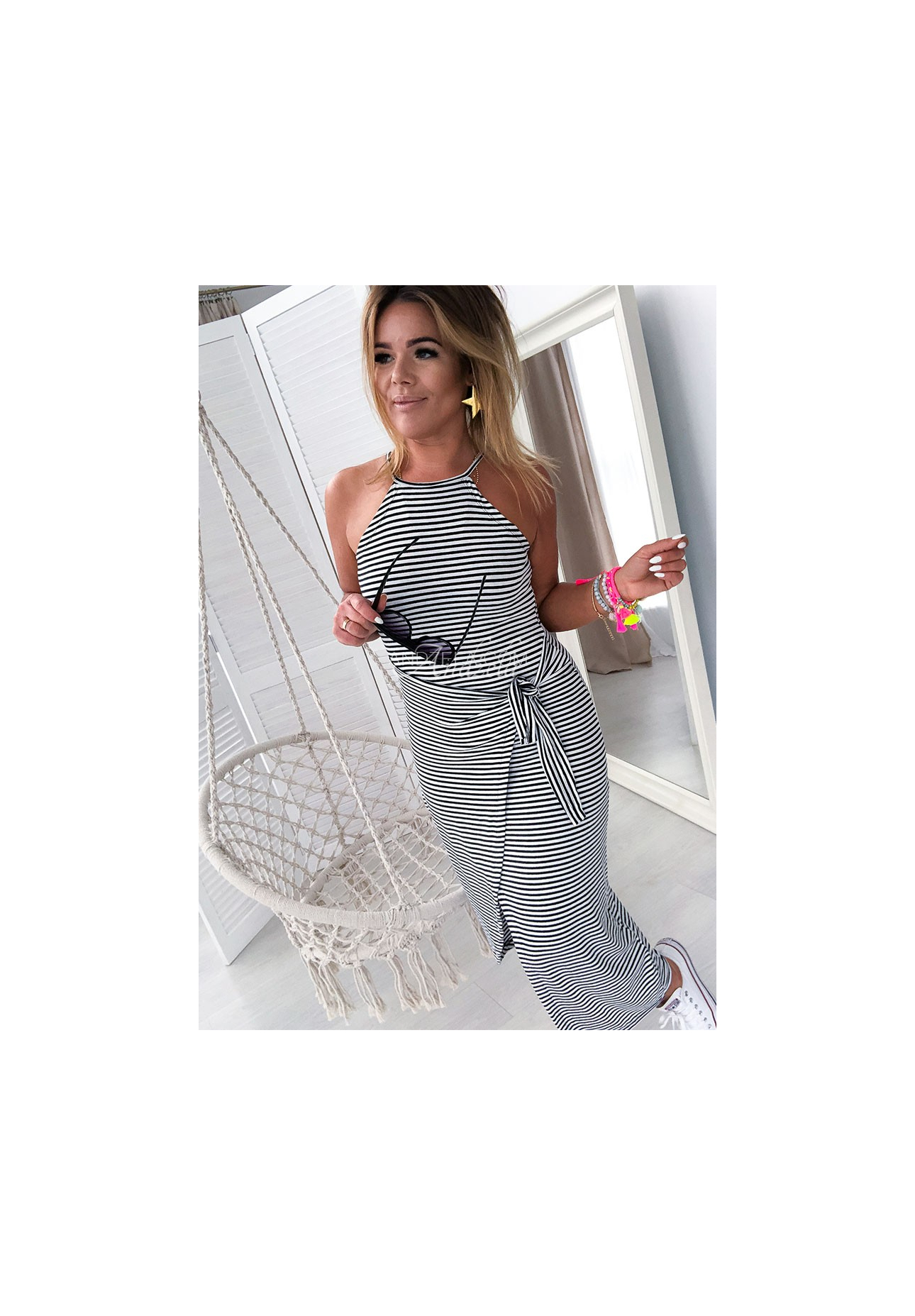 Rochie maxi cu dungi Paola