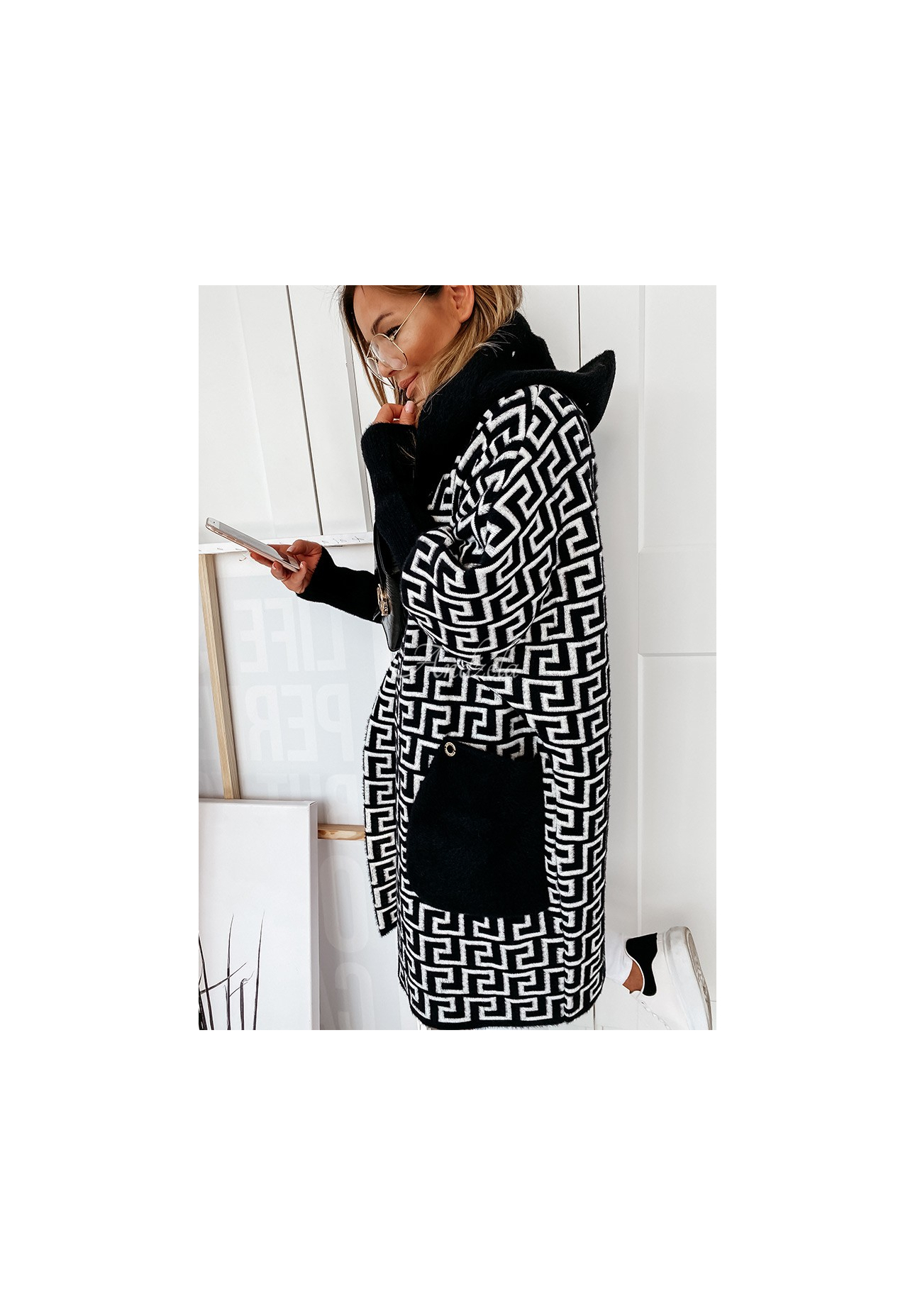 Pardesiu lung de alpaca Cocomore Viviano