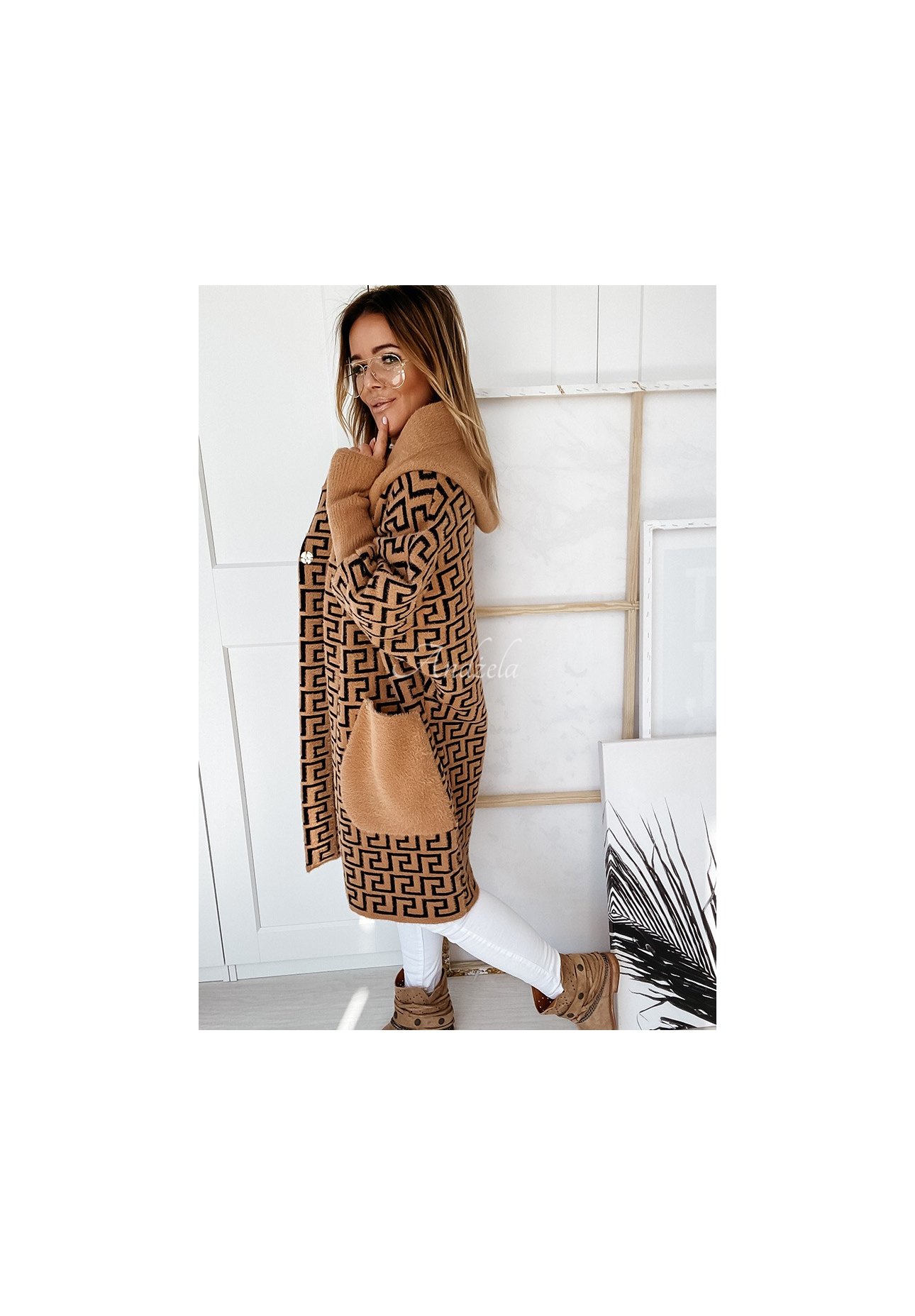 Pardesiu lung de alpaca Cocomore Viviano