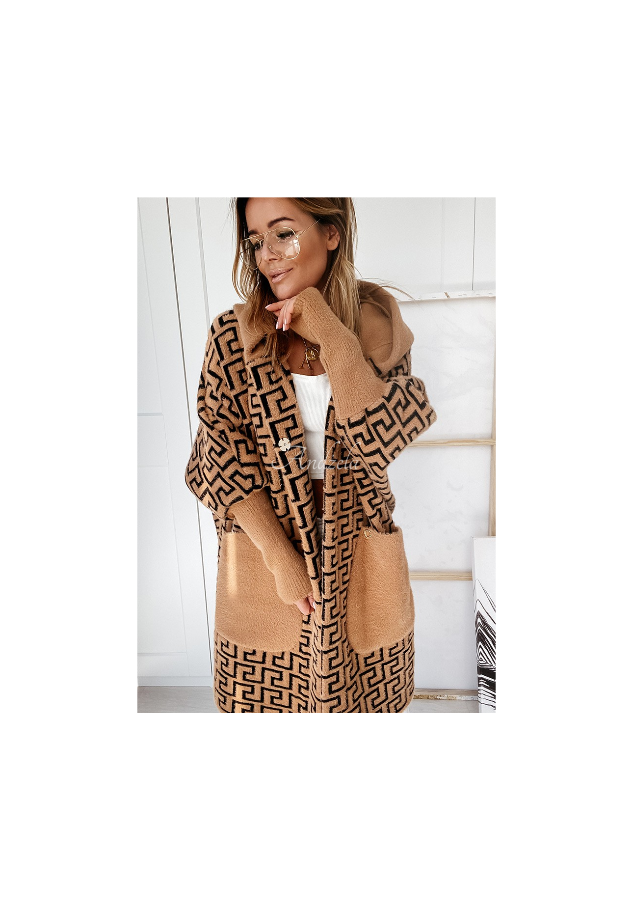 Pardesiu lung de alpaca Cocomore Viviano