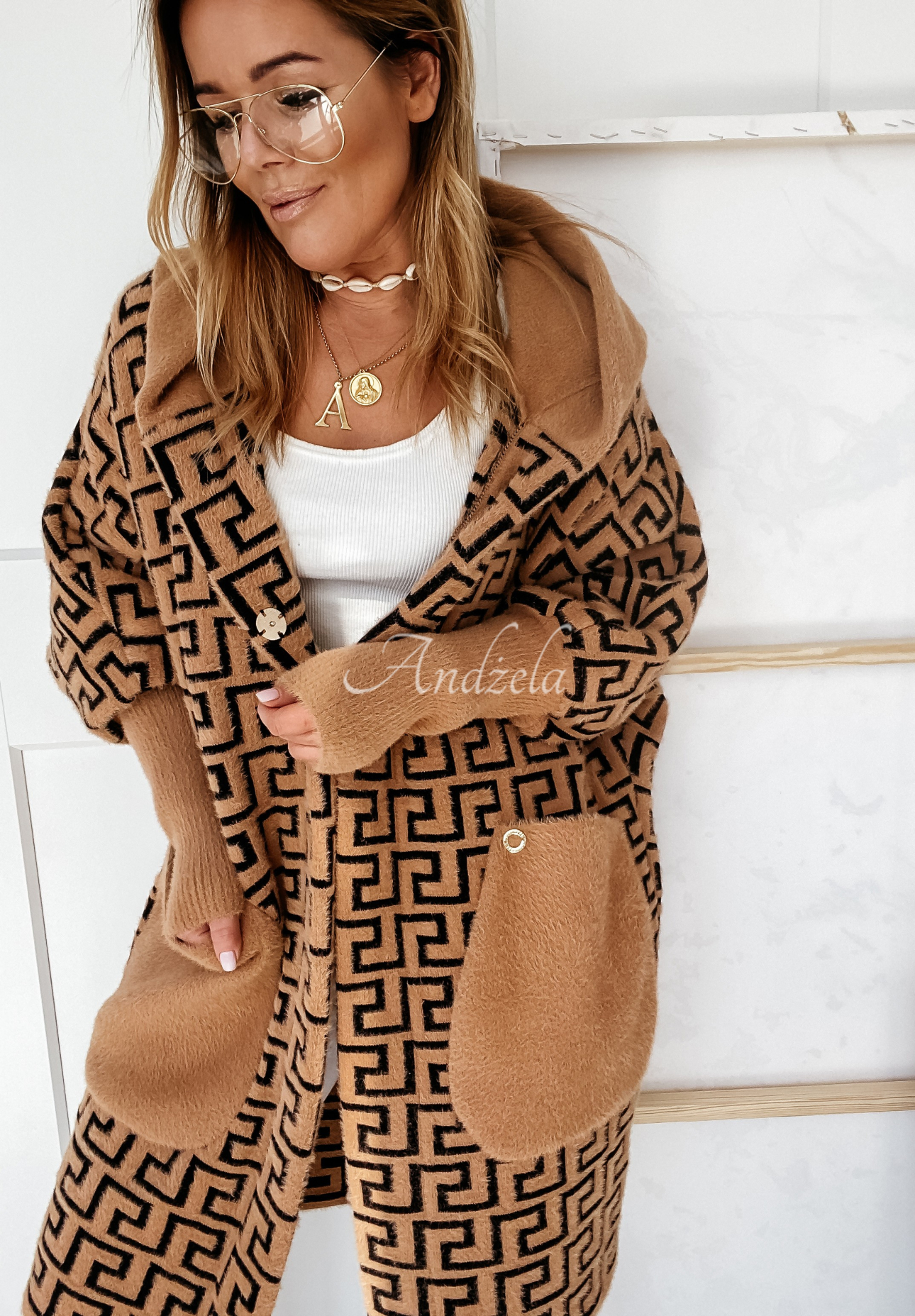 Pardesiu lung de alpaca Cocomore Viviano